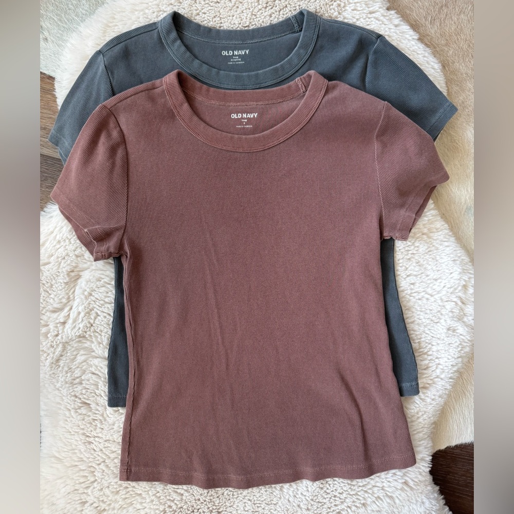 Old Navy Short Sleeve Snug Rib Tee Shirts SP & MP - Picture 3 of 16